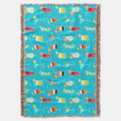 Couverture Motif de cocktail sur l'arrière - plan turquoise (devant Vertical)