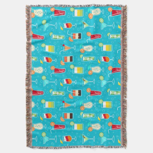 Couverture Motif de cocktail sur l'arrière - plan turquoise (devant Vertical)