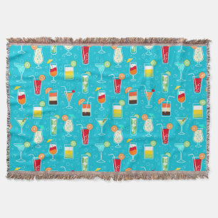 Couverture Motif de cocktail sur l'arrière - plan turquoise