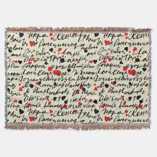 Couverture Motif de cœur moderne avec fond de script (6) (Devant)