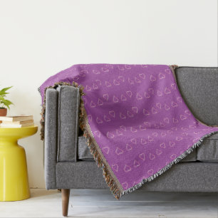 Couverture Motif de coeur rouge sur violet