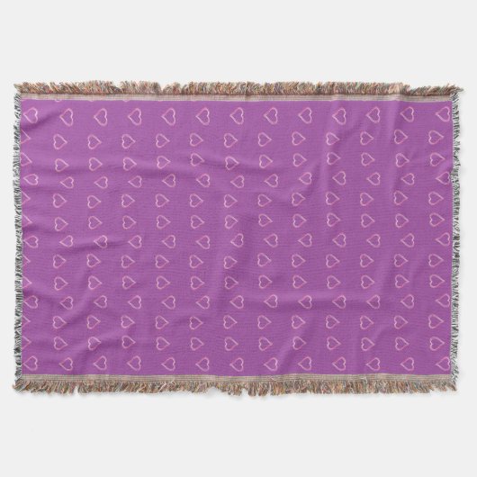 Couverture Motif de coeur rouge sur violet (Devant)