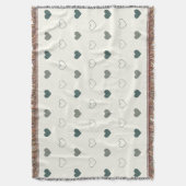 Couverture Motif de cœur simple et mignon vert crème (devant Vertical)