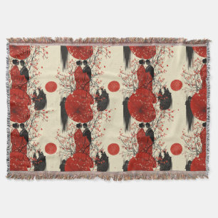 Couverture Motif de couple de kimono romantique Sakura (4)