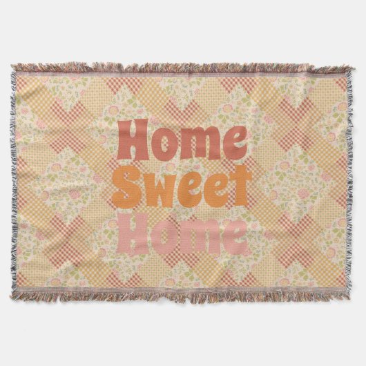 Couverture Motif de courte de patchwork floral automnal Cotta (Devant)