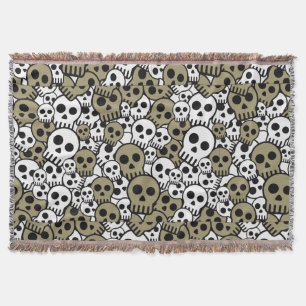 Couverture Motif de crâne gothique or Imprimer