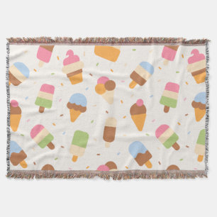 Couverture Motif de crème glacée, cône de crème glacée, Popsi