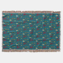 Motif de croix chrétiennes multicolores