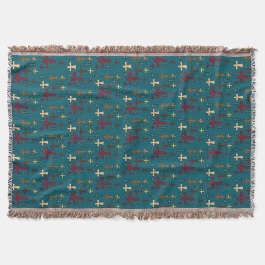 Couverture Motif de croix chrétiennes multicolores (Devant)