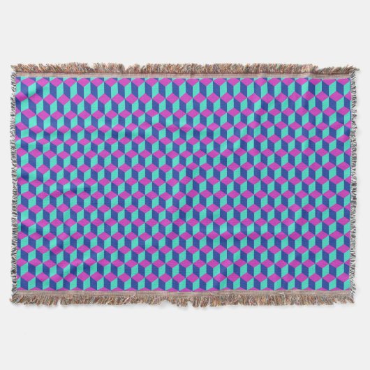 Couverture Motif de cube géométrique (Devant)