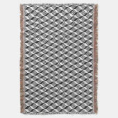 Couverture motif de cubes croix noir et blanc 3D (devant Vertical)