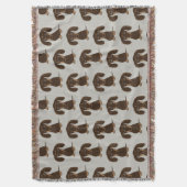 Couverture Motif de Dachshunds au chocolat | Chiens de Wiener (devant Vertical)