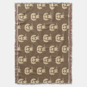 Couverture Motif de Dachshunds de crème à pois longs | Doxies (devant Vertical)