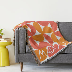 Couverture Motif de demi-lune tendance avec nom personnalisé