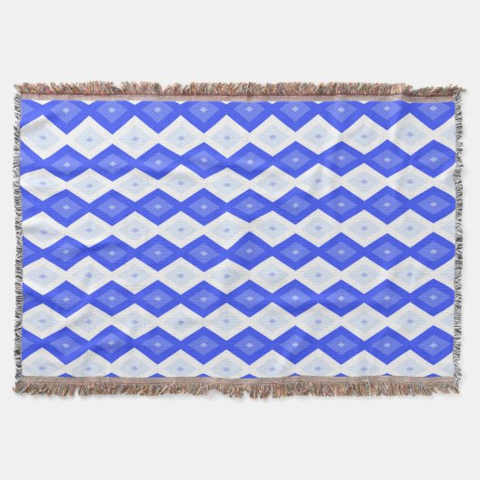 Couverture Motif de diamant bleu royal (Devant)