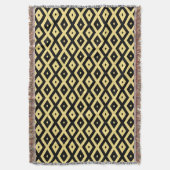 Couverture Motif de diamant jaune citron et noir (devant Vertical)