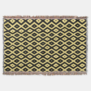 Couverture Motif de diamant jaune citron et noir