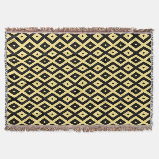 Couverture Motif de diamant jaune citron et noir (Devant)