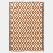 Couverture Motif de diamant orange et blanc brûlé (devant Vertical)