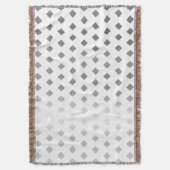 Couverture Motif de diamants blanc gris argenté décoratif (devant Vertical)