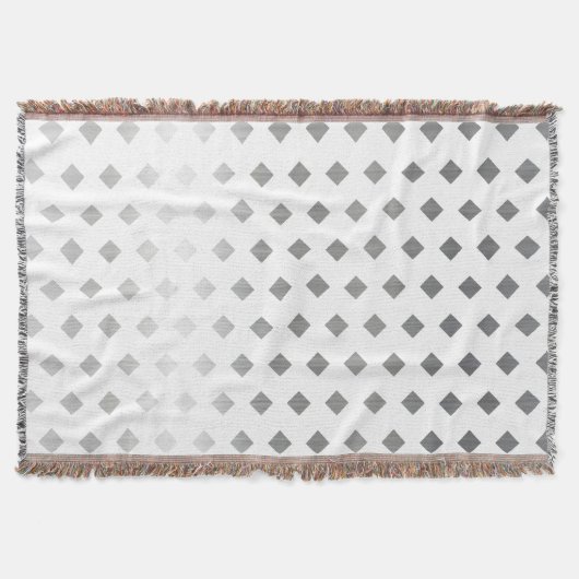 Couverture Motif de diamants blanc gris argenté décoratif (Devant)