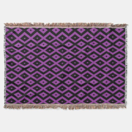 Couverture Motif de diamants violet et noir (Devant)