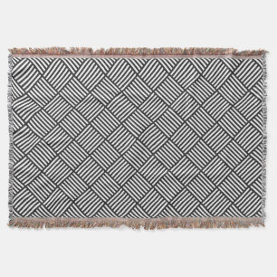 Couverture Motif DE DIAMONDE NOIR ET BLANC D'ORIGINE