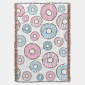 Couverture Motif De Donuts, Donuts Roses, Donuts Bleus (devant Vertical)