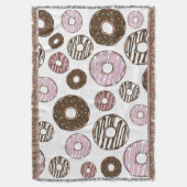 Couverture Motif De Donuts, Donuts Roses, Donuts Brown (devant Vertical)
