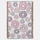 Couverture Motif De Donuts, Donuts Roses, Donuts Violets (devant Vertical)