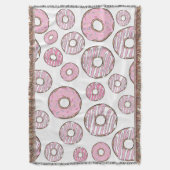 Couverture Motif De Donuts, Donuts Roses, Saupoudrages (devant Vertical)