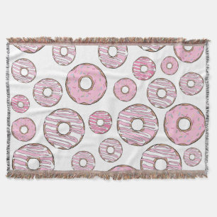 Couverture Motif De Donuts, Donuts Roses, Saupoudrages