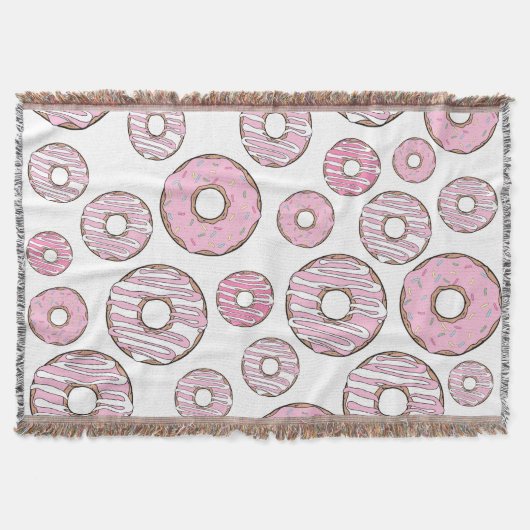 Couverture Motif De Donuts, Donuts Roses, Saupoudrages (Devant)