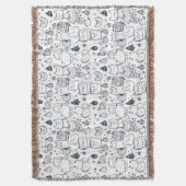 Couverture Motif de doodle de Noël d'hiver mignon (1) (devant Vertical)
