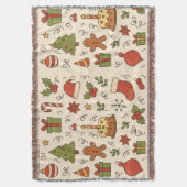 Couverture Motif de doodle de Noël joyeux (devant Vertical)