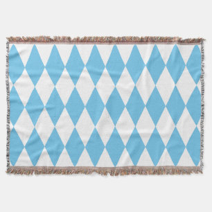 Couverture Motif de drapeau bavarois en losanges bleu et blan