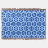 Couverture Motif de fermeture de flocon de neige - Bleu et bl (Devant)