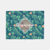 Couverture Motif de feuillage tropical (Devant (Horizontal))
