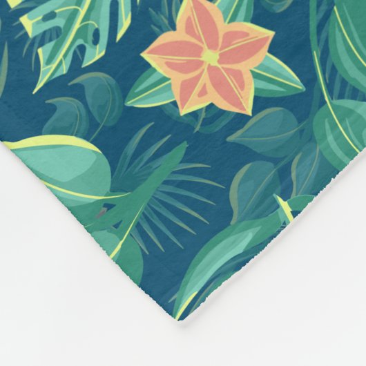 Couverture Motif de feuillage tropical (Coin)