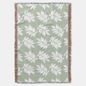 Couverture Motif de feuille âgée blanc sur vert (devant Vertical)
