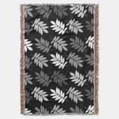 Couverture Motif de feuille aînée noir blanc gris (devant Vertical)