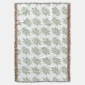 Couverture Motif de feuille aînée vert+blanc (devant Vertical)