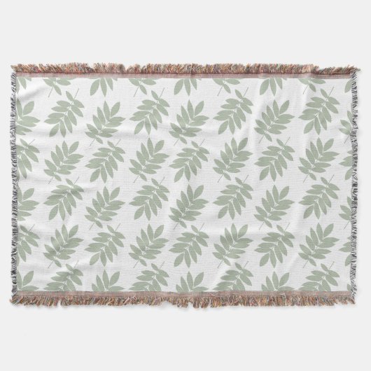 Couverture Motif de feuille aînée vert+blanc (Devant)