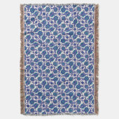 Couverture Motif de fleur Iznik bleu (devant Vertical)
