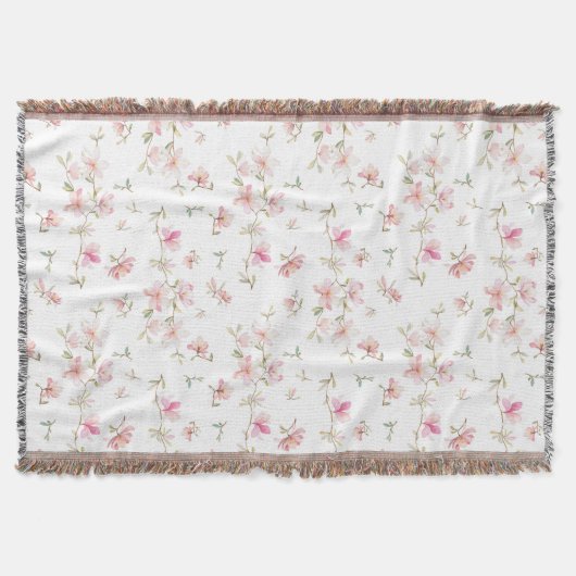 Couverture Motif de fleur rose mou d'aquarelle (Devant)