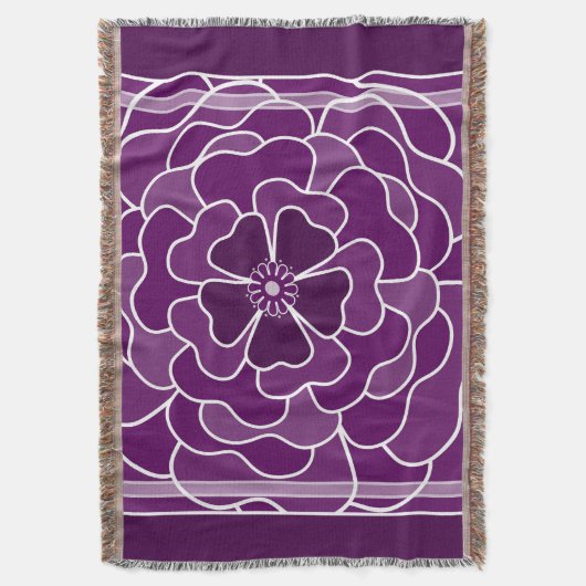Couverture Motif de fleurs abstraites violet foncé (devant Vertical)
