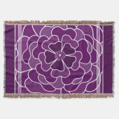 Couverture Motif de fleurs abstraites violet foncé (Devant)