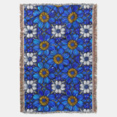 Couverture Motif de fleurs bleues (devant Vertical)