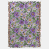Couverture Motif de fleurs d'anémone violette (devant Vertical)