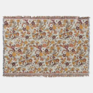 Couverture Motif de fleurs de Boho rétro